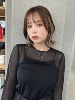 ロンド 表参道店(Lond)&nbsp;インナーカラー/イヤリングカラー/ミルクティーベージュ/ボブ