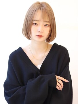 オーロ 宝塚店(ORO) 【前髪30代40代マチルダボブ丸形四角ベース卵型ピンクベージュ】