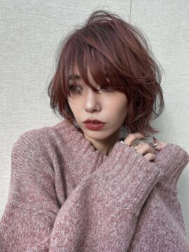 アヴァンス 広島本通店(AVANCE.) ウルフショート×ピンクブラウン