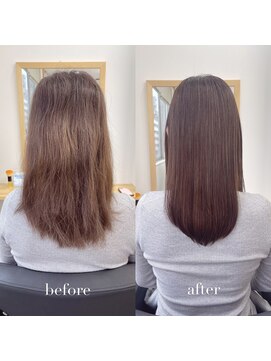 リアン 四条大宮店(Lien) 縮毛矯正+髪質改善トリートメント+カット（リタッチ可）