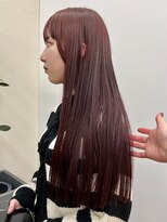 パークレーン アイス イヴェン(park lane ICI yeven)&nbsp;ブリーチなし　ボルドーカラー　チェリーレッド　ロング　/akari