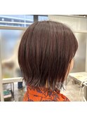 外ハネボブ ピンクブラウン