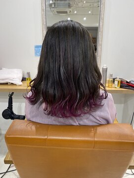 ネイロ 錦糸町(NeiRo) 毛先カラーピンクヴァイオレットグラデーションカラーグレージュ