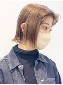【モリオ松戸　石山】ハイトーン切りっぱなしボブ外ハネミニボブ