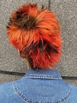 ピークアブー 原宿ハラカド(PEEK-A-BOO) 三毛猫カラーオレンジブラウンベージュデザインカラー派手髪