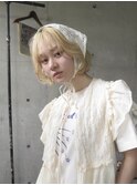 ボンネットアレンジゆるふわ巻きヘアセット