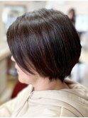 ミセス 首元すっきり丸みショートスタイル 美シルエット
