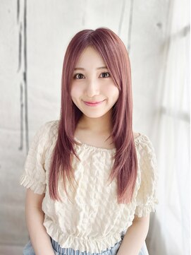 アーク(ARC+) 大人かわいいロングレイヤー　ハイトーンカラーピンク