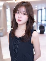 イオ 本厚木(io)&nbsp;ミディアムくびれ顔周りレイヤーカット髪質改善ストレート