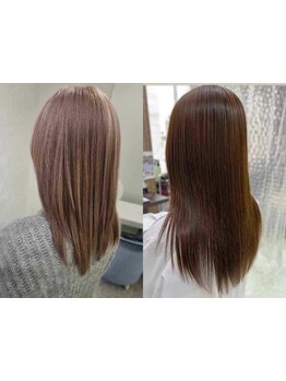 豊富な薬剤で【明るい髪色】も【赤みのない色味】も大人気！３０代からの白髪やパサつきの悩みを解決します