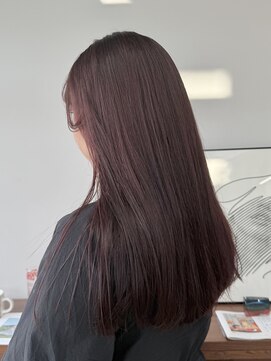 ヘアー アイス 御器所本店(HAIR ICI) ブリーチなしボルドー髪質再生カラー秋カラー冬カラーカシス