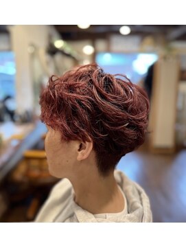 ピクシー(Pixy) カット+パーマ+カラー