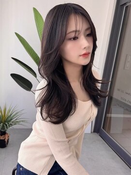 ソヨン 栄2号店(SOYON) 似合わせカット/ダークアッシュ/ミディアムレイヤーカットb58