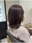 ミディアムレイヤーstyle×ピンクブラウン