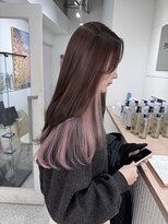 PELE原宿/ブリーチなしダブルカラー/ハイトーン/ケアブリーチ【３月上旬OPEN(予定)】&nbsp;着物ヘア/ダークアッシュ/ミディアムレイヤーカット/原宿