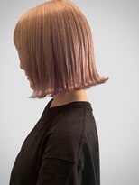 コワファースト 別府&nbsp;外ハネ切りっぱなしボブ×ピンクベージュ
