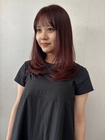 ヘアサロン フラット(Hair salon flat) red × layer