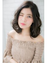 ローマ ギンザ(ROMA Ginza)&nbsp;『ROMA』暗髪×流しバングで落ち着きのあるウェーブボブディ