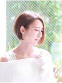 簡単スタイリングのショート風ボブ