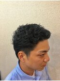 バーバー風　ビジネスパーマ