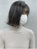 ハイライトグレージュ/ホワイトアッシュ/コンサバ/ブリーチなし