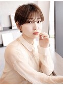 ニュアンスカラー/前下がり/小顔/大人ショート/センター南