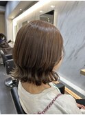 オンカラーのみのベージュボブ♪