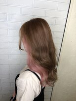 サボン ヘア デザイン カーザ(savon hair design casa+) ピンク×イヤリングカラー