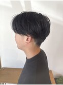 ナチュラルパーマセンターパート