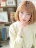 ■ぱっつん前髪ハイトーンカラーミニボブ301-3戸頭10代20代30代