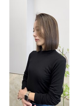 サンド 鹿児島中央(sand) ボブ　フルバング　ハッシュカット　イメチェン　似合わせカット