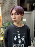 men's pink×short