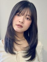顔まわりレイヤー/似合わせカット/メルティカラー/ミディアム