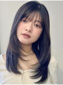 顔まわりレイヤー/似合わせカット/メルティカラー/ミディアム