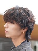 渋谷シャドウパーマメンズビジネスヘア無造作パーマゆるめパーマ