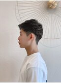 2ブロック+刈り上げショートスタイル  アップバング