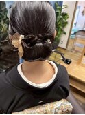 タイトシニョン+黒留袖着付け