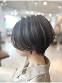 大人可愛い20代30代40代前下がりショートボブ