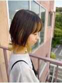 #フェイスフレーミング #イエロー #インナー #ウルフミディ
