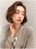 ボブシースルーぱっつん前髪おくれ毛ロブミディアムロング