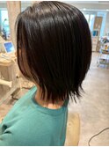 女性らしさ◎ナチュラル外ハネボブ/艶感/レイヤー