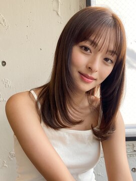 エトラ 渋谷店(etora) 小顔前髪 レイヤーカット デザインカラー フェイスフレーミング"