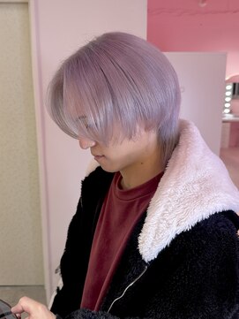 ダズリングディア(Dazzling Deer) パープル/メンズ/ブリーチ/リタッチ/マッシュショート