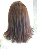 セミロング+クリアブラウン