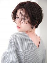 キャンバス バイ ネオリーブ 横浜西口(Canvas by neo.)&nbsp;うざバングショート　頭の丸みをよく見せるカット　モカブラウン