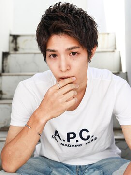 アフロート ディル(AFLOAT D'L) イケメン黒髪モテるネープレスショート流行モテ髪マッシュ束感