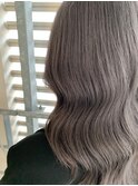 小顔セミウェットウェーブピンクベージュハイライトカラー