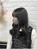 ○ナチュラルグレージュ×オレンジインナーバング○