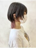 ウルフ/ウルフカット/ ボブウルフ/ミルクティーピンク担当岩崎