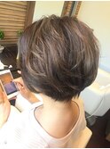 大人女性に人気♪前下がりショートボブ